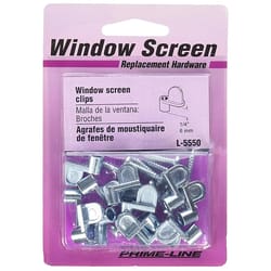 Prime-Line Zinc-Plated Silver Die Cast Screen Clip 1 pk
