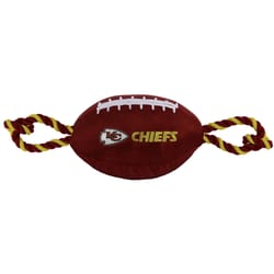 Pets First NFL Multicolored Nylon Kansas City Chiefs Football Dog Toy 1 pk