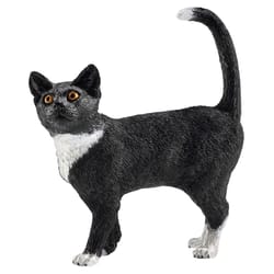 Schleich Farm World Standing Cat Toy Black/White