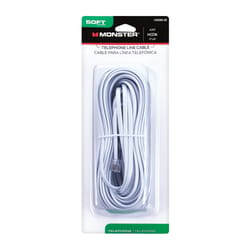 Monster Just Hook It Up 50 ft. L White Modular Telephone Line Cable