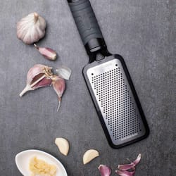 Microplane Silver/Black Stainless Steel Fine Grater