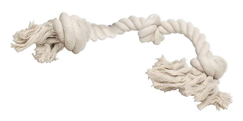 Boss Pet Digger's White Cotton Rope Bone Rope Dog Tug Toy Extra Large 1 ...