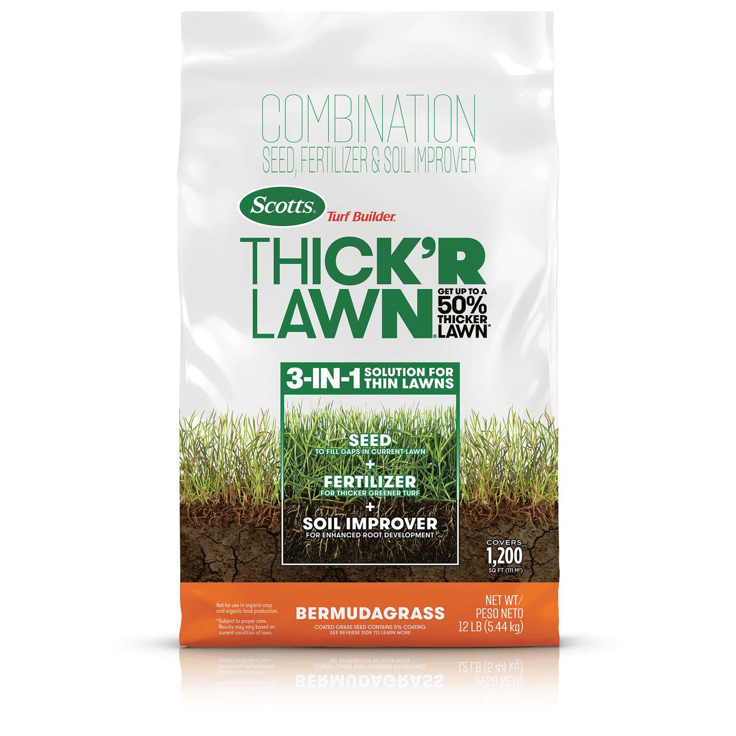 Scotts Turf Builder Thick'R Lawn Bermuda Sun/Shade Grass Seed Mixture