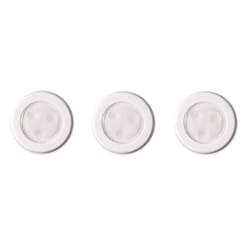 Westek White Battery Powered LED Puck Light 3 pk