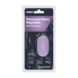 Sabre Lavender Plastic Personal Alarm w/LED & Snap Hook