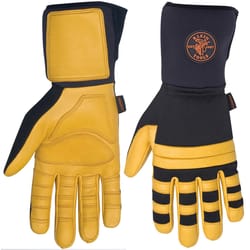Klein Tools Men's Work Gloves Black/Yellow XL 1 pair