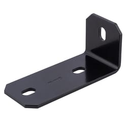 Hampton 3 in. H X 6.5 in. W X 1/8 in. D Black Steel Inside/Outside Corner Brace