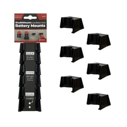 StealthMounts Black ABS Battery Mounts Holder 6 pk