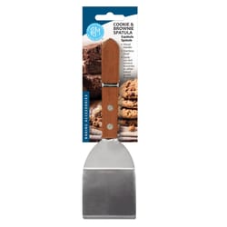 R&M  International Brown/Silver Stainless Steel/Wood Spatula