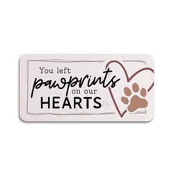 P Graham Dunn Multicolored Faux Marble 4 in. H X 8 in. L X 1 in. W You Left Pawprints on Our Hearts