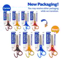 Bazic Products Stainless Steel Soft Grip Scissors 1 pc