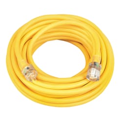 Coleman Cable American Contractor Outdoor 50 ft. L Yellow Extension Cord 10/3 SJEOW