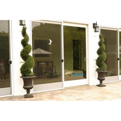 DW Silks 84 in. H X 16 in. L Polyester Spiral Rosemary Topiary in Urn