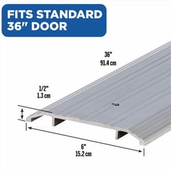 M-D Building Products 0.5 in. H X 6 in. W X 36 in. L Aluminum Commercial Threshold Silver