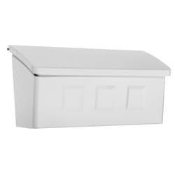 Architectural Mailboxes Wayland Contemporary Galvanized Steel Wall Mount White Mailbox