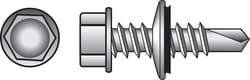 HILLMAN 1/4 in. Ga. X 3/4 in. L Hex Hex Washer Head Self-Drilling Screws 100 pk