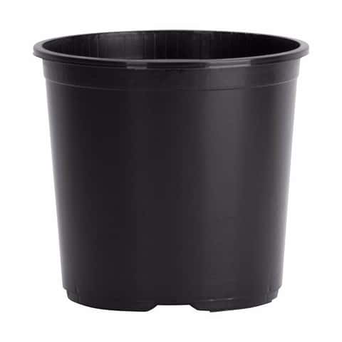 HC Companies Marina 11-1/2 in. H X 12 in. W X 12 in. D Plastic Basic Flower Pot Black