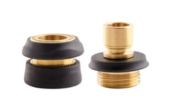 Gilmour Brass Male/Female Quick Connector Faucet Set