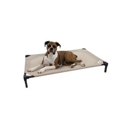 Coolaroo Beige Polyethylene Elevated Pet Bed 6.3 in. H X 29.5 in. W X 47 in. L