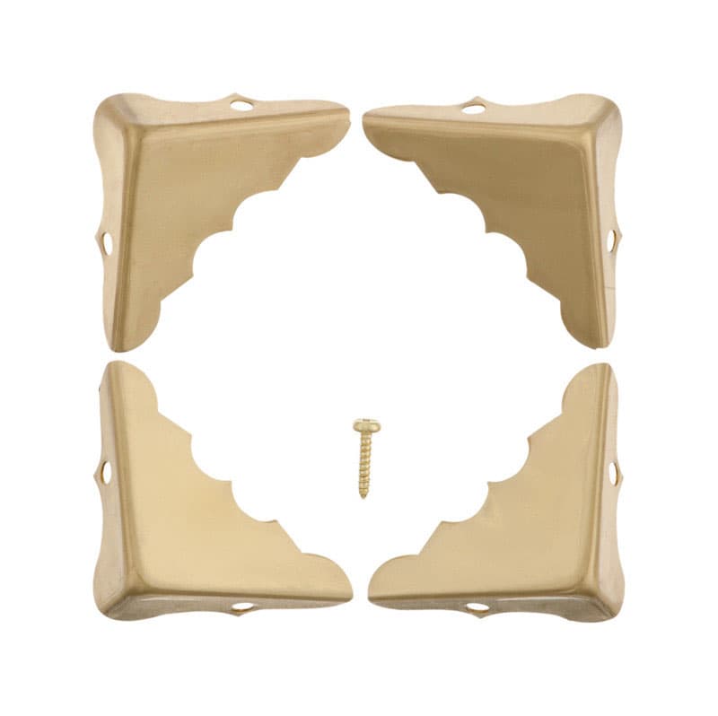 Ace Polished Brass Decorative Corner 0.6 in. 1.25 in. 4 pk - 01-3610-111 - Hardware Accessories  sku 01-3610-111
