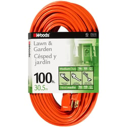 Southwire Indoor or Outdoor 100 ft. L Orange Extension Cord 16/3
