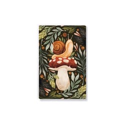 Denik 5 in. W X 8 in. L Multicolored Snail and Mushroom Layflat Notebook