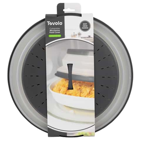 Tovolo Vented Collapsible Medium Microwave Cover (Charcoal) - Splatter  Guard & Colander Kitchen Gadget for Food & Meal Prep / Dishwasher-Safe