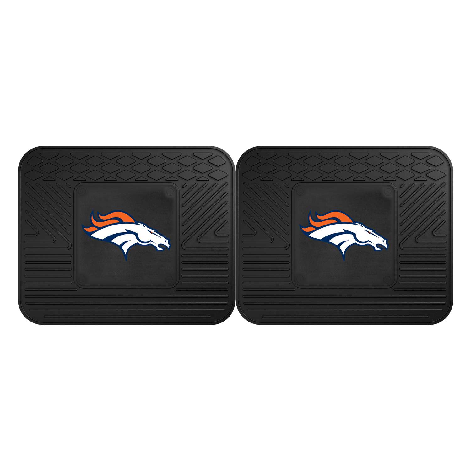 Denver Broncos Personalized Carpet Car Mat Set - Fanmats