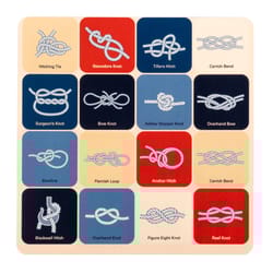 Kikkerland Sea Knot Bingo Card Games Multicolored