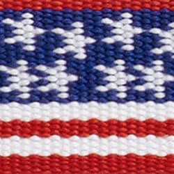 Lupine Pet MicroBatch Multicolored Stars and Stripes Nylon Dog Adjustable Collar