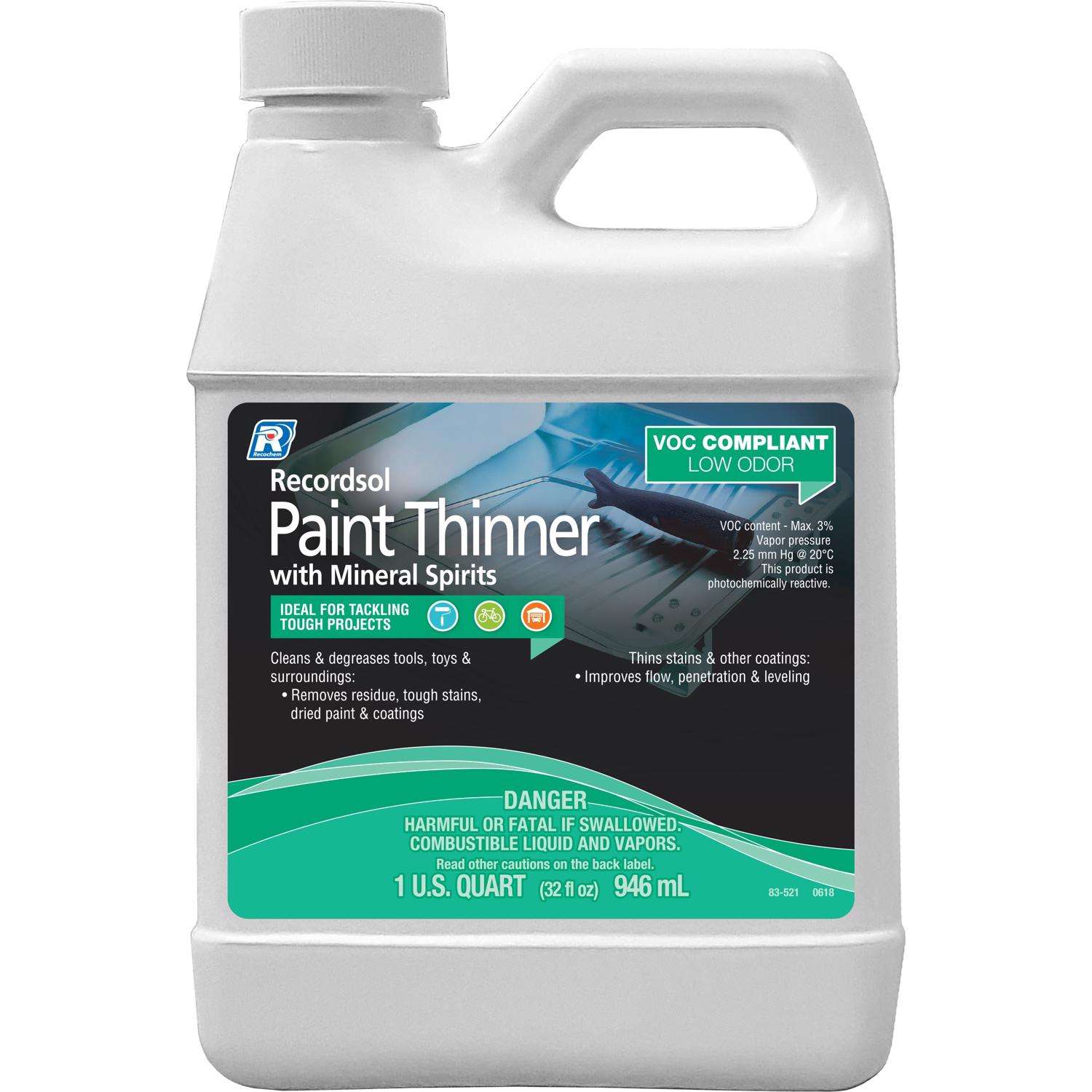 Recordsol Mineral Spirits Paint Thinner 1 qt Ace Hardware