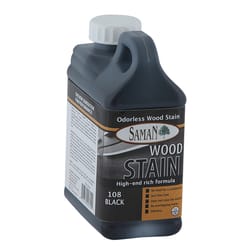 Saman Semi-Solid Black Water-Based Wood Stain 32 oz