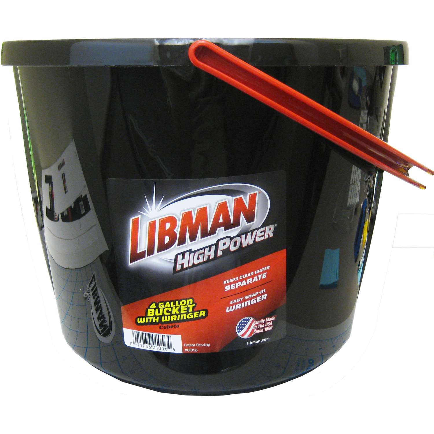 Libman 32 Gallon Trash Can with Lid (Gray) - 6 each per case