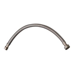Plumb Pak EZ 3/8 in. Compression X 1/2 in. D FIP 12 in. Stainless Steel Faucet Supply Line