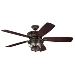 Westinghouse Brentford 52 in. Aged Walnut Brown LED Indoor and Outdoor Ceiling Fan