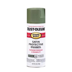 Rust-Oleum Stops Rust Satin Spruce Green Spray Paint 12 oz