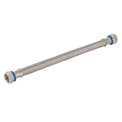 Eastman 3/4 in. FIP X 3/4 in. D FIP 12 in. Stainless Steel Water Heater Connector