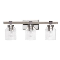 Lalia  Home Brushed Nickel Gray 3 lights LED Vanity Light Wall Mount