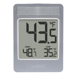 La Crosse Technology Digital Thermometer Plastic Silver 3 in.