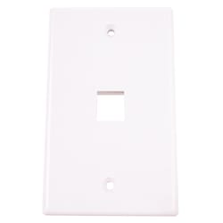 Monster Just Hook It Up White 1 gang Plastic Keystone Wall Plate 1 pk