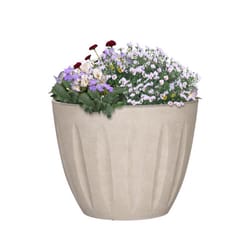 L&G Solutions 10 in. H X 12 in. D Polyresin Spritzer Planter Sand