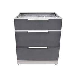 Blue Sky Outdoor Living Outdoor Kitchen 3-Drawer Cabinet Aluminum/Steel 37.25 in. H X 30 in. W X 25.