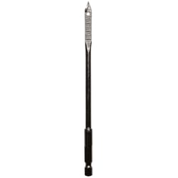 Century Drill & Tool Lazer Spade 3/8 in. X 6 in. L High Speed Steel Spade Bit Hex Shank 1 pc