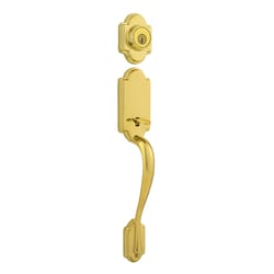 Kwikset Signature Arlington Polished Brass Outside Trim Handleset 1-3/4 in.