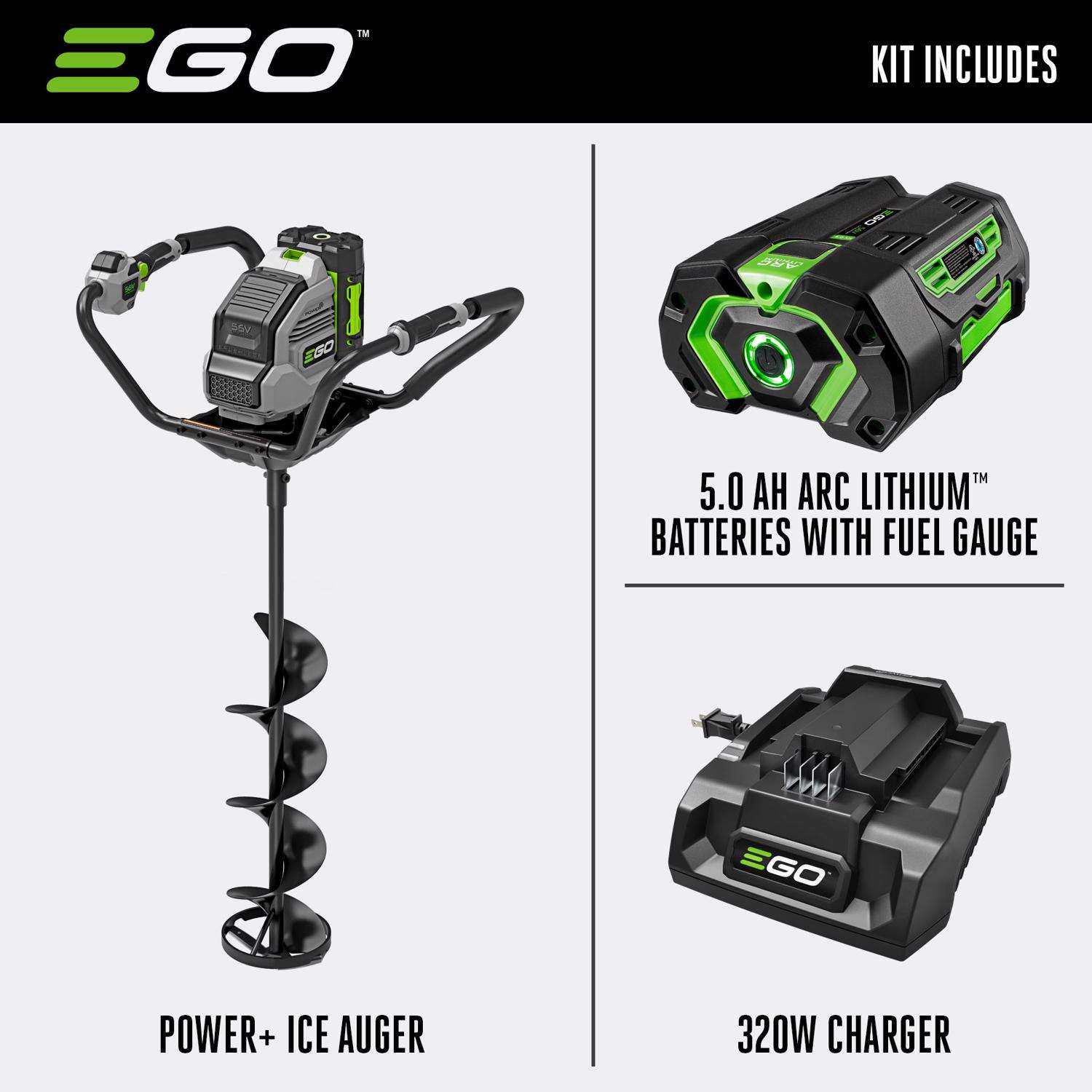 Ego IG0804 Cordless Ice Auger, Ice Drilling