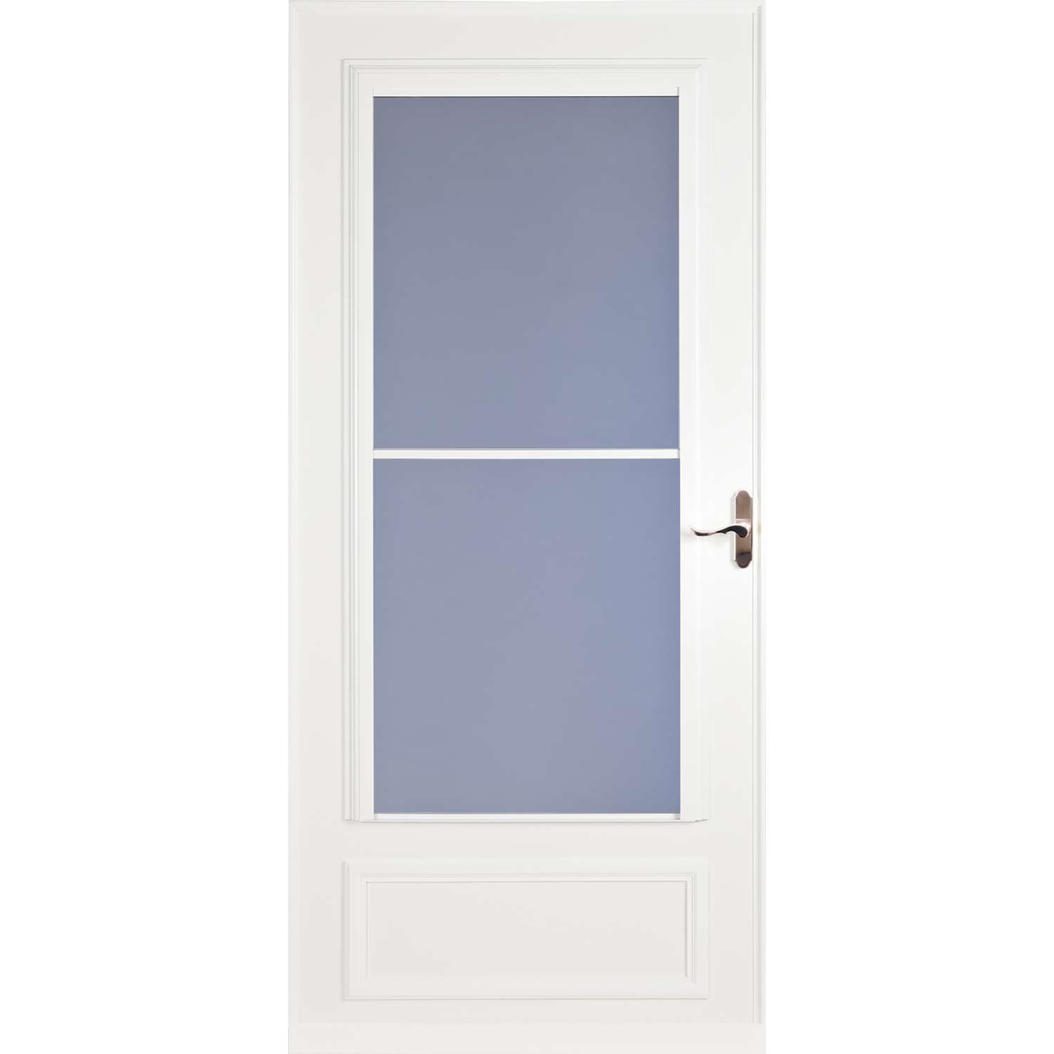 Larson 81 in. H X 36 in. W Vinyl/Wood White MidView Reversible Self