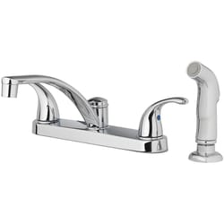 OakBrook Two Handle Chrome Kitchen Faucet Side Sprayer Included