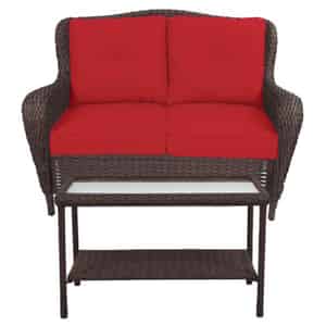 Living Accents  Brown  Steel  Cedarbrook  Loveseat 