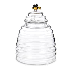 HIC Kitchen Clear Glass/Wood Honey Jar 16 oz