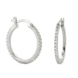 Montana Silversmiths Women's Classic Medium Hoop Hoop Silver Earrings Brass Water Resistant